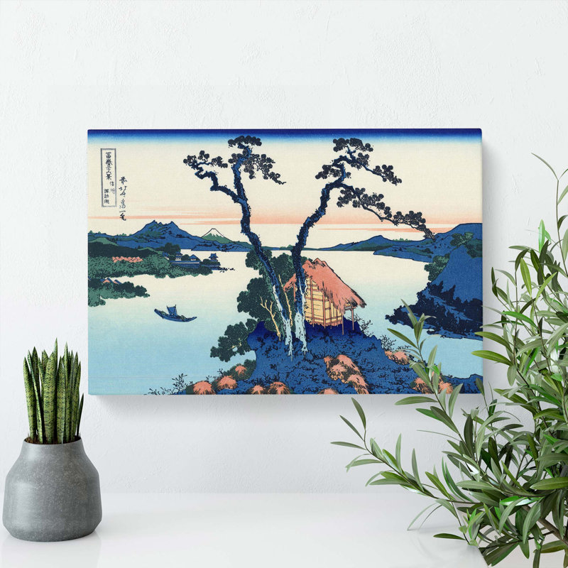 A View of Mount Fuji Across Lake Suwa by Katsushika Hokusai - Wrapped Canvas, 50cm H x 76cm W x 3cm D