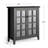 Artisan 38"W Solid Wood Transitional Medium Storage Cabinet with Glass Doors and Adjustable Shelves-1764533352