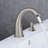 Brushed Nickel Commercial Touchless Faucet with Motion Sensor for Public Restroom Use