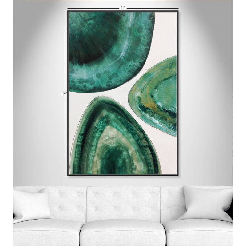 This Stunning Abstract Agate Image - Floater Frame, reproduction d'art sur toile, H 61 po x l 41 po x P 2 po, Cadre noir
