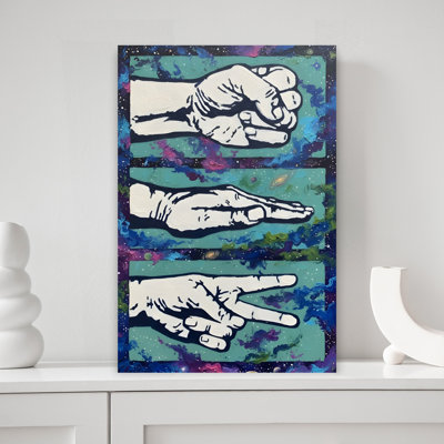 «Rock Paper Scissors Abstract» audacieux palmier contemporain
