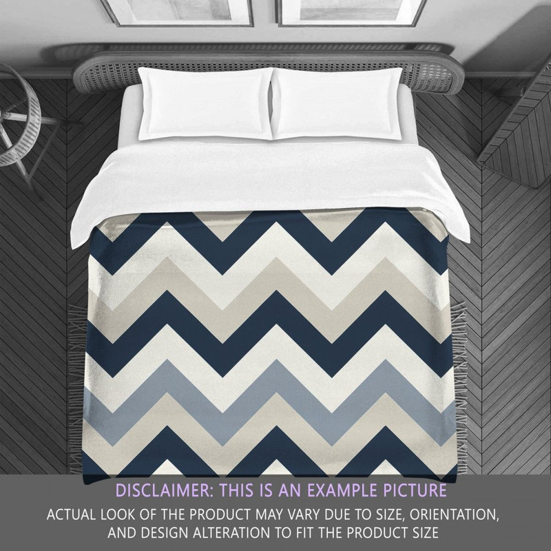 Polyester Chevron / Zig Zag Comforter, Twin Extra Long Comforter
