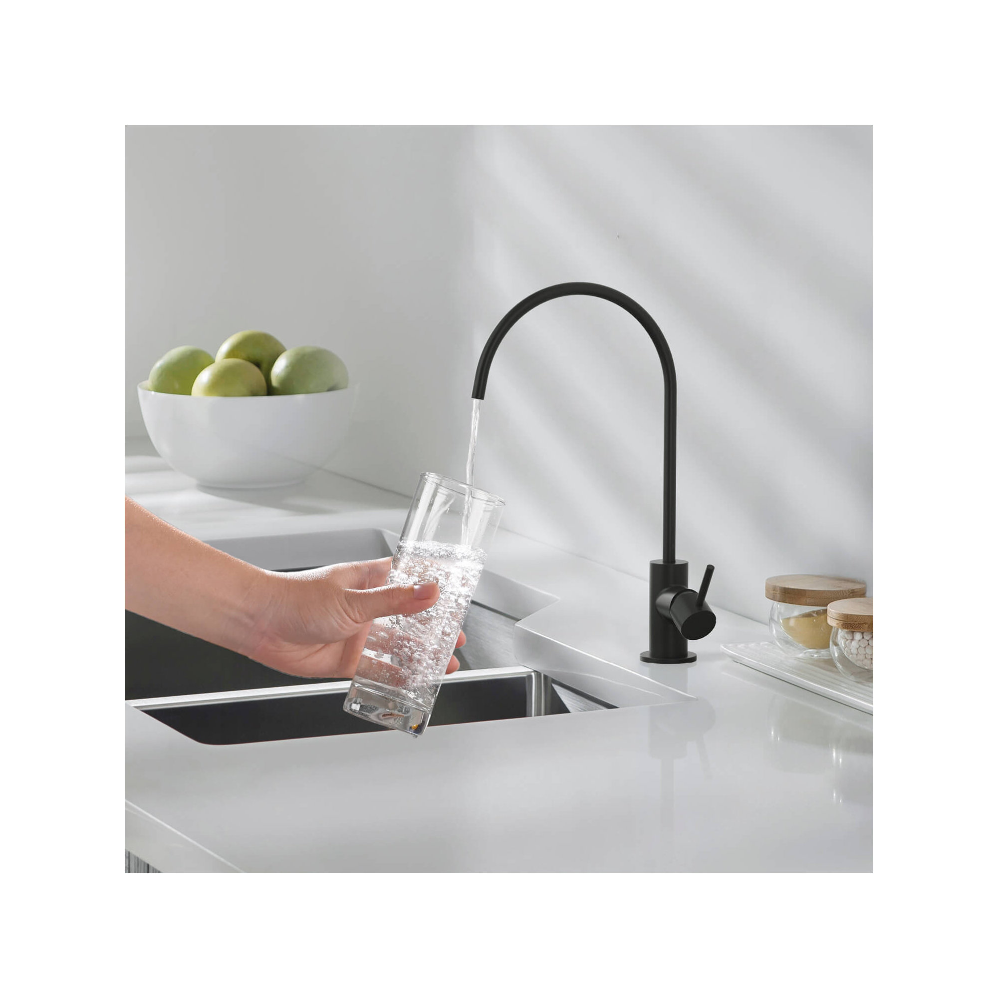 Circular Cold Water Dispensers, Matte Black