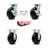 6 Inch Polyolefin Caster Set with 2 Brakes/Swivel Lock 2 Rigid Service Caster/SCC-30CS620-POB-TLB-BSL-2-R-2