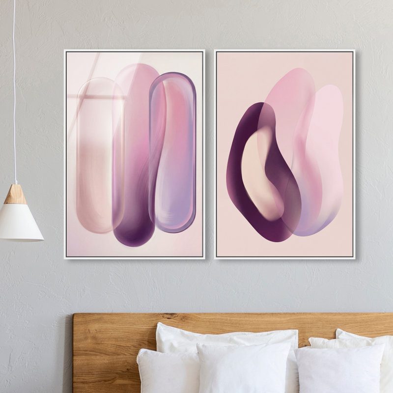 Berry Love Set Set by Oliver Gal, 32"H x 22"W, White Floater Frame