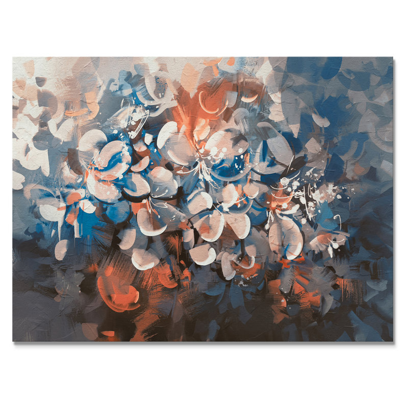 «Abstract Blooming Grunge Bouquet», reproduction sur toile, H 8 po x l 12 po x P 1 po, Toile tendue