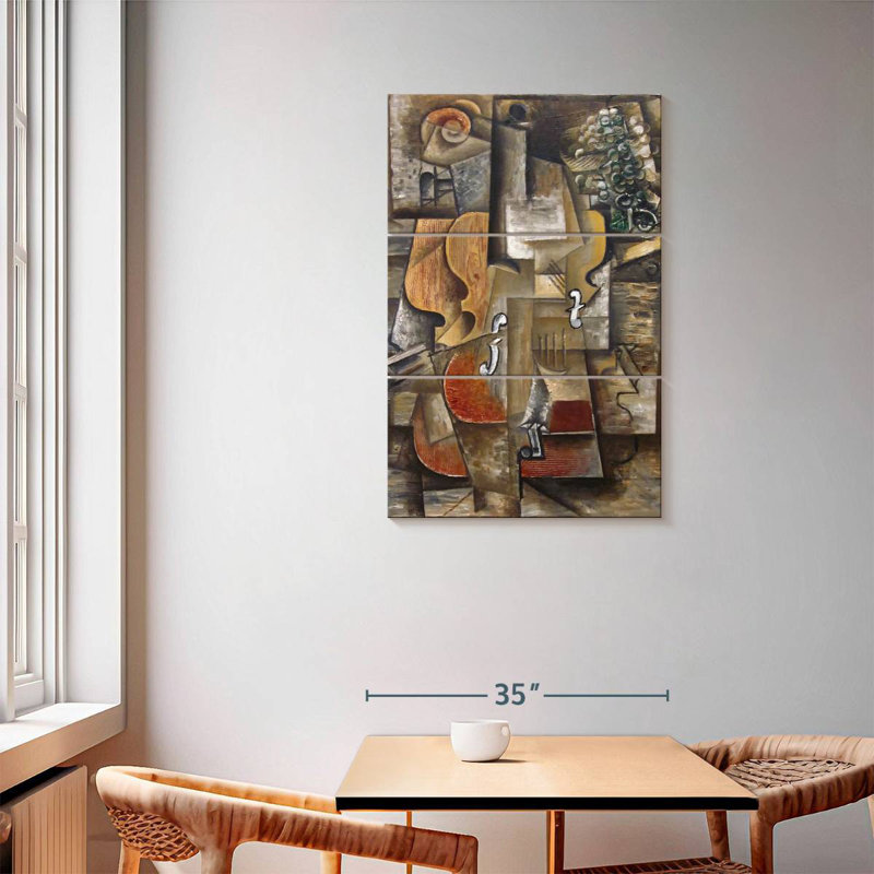 Avery, violon et raisins, H 57 po x l 36 po