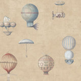 Nostalgie Steampunk Air Balloons 33' L x 21" W Wallpaper Roll