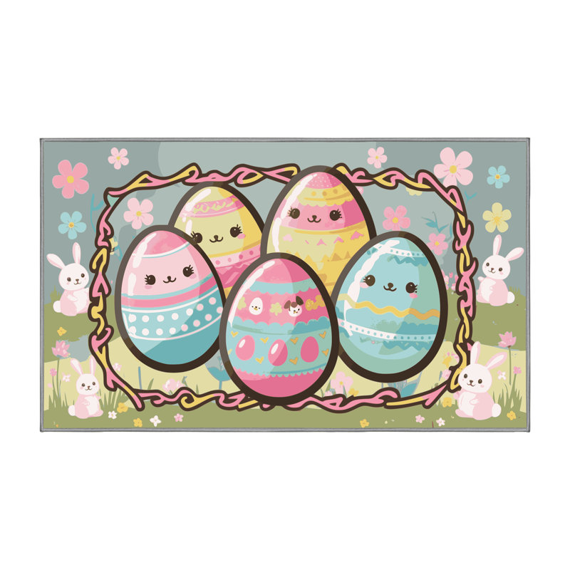 Le tapis des Fêtes de Pâques Printemps Aisle®, Rectangulaire 2 pi x 3 pi