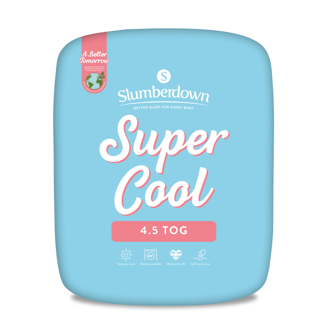 Slumberdown Super Cool Summer 4.5 Tog Lightweight Duvet - Breathable & Machine Washable for Hot Weather