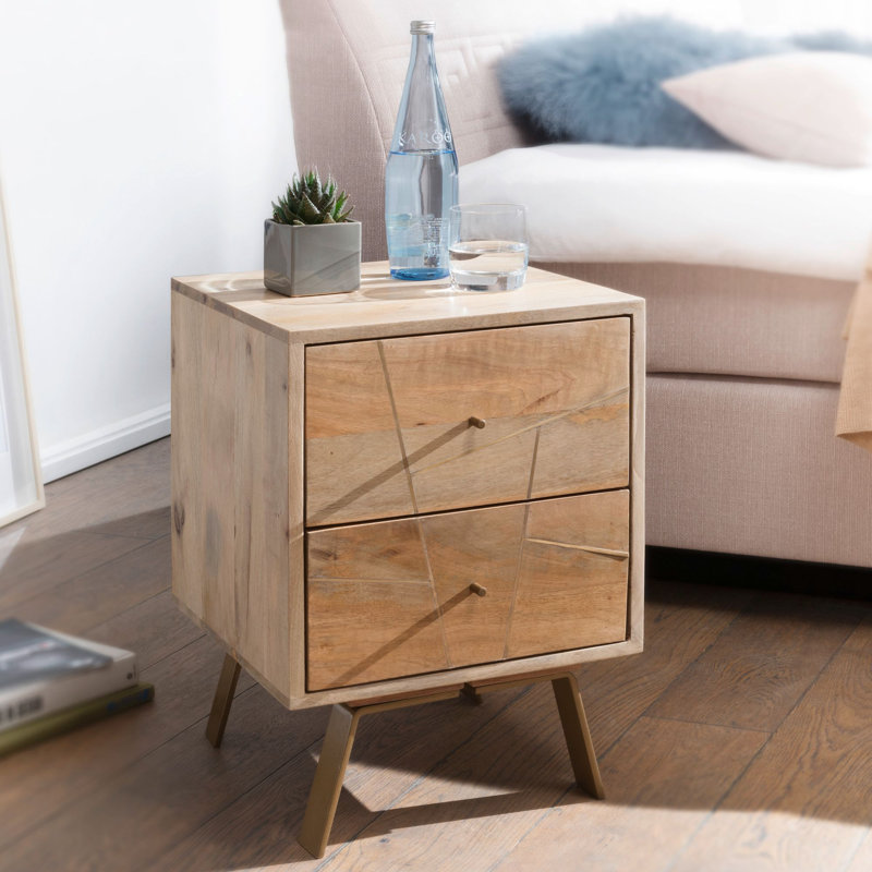 Jazmin 40cm W Solid Wood Bedside Table