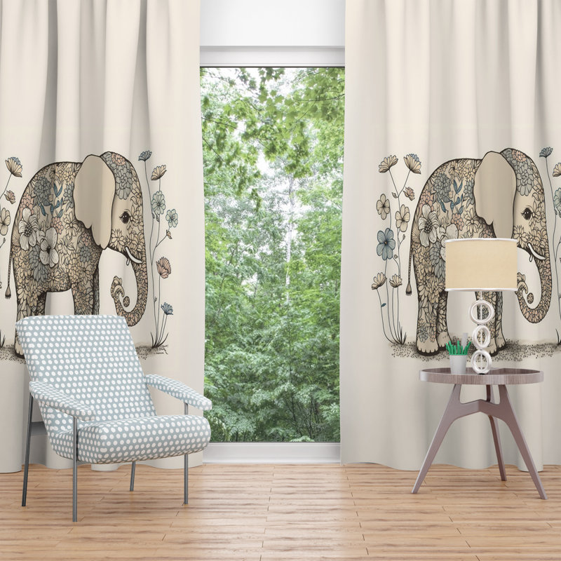 Ahmod Room Darkening Curtain Pair, 40" W x 82" L
