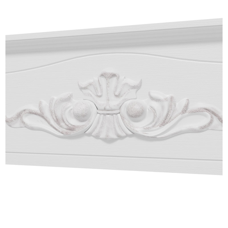 Encadrement de cheminée électrique autoportant HOMcom - structure en bois de sapin blanc vieilli l 44,75 po pour la décoration du salon