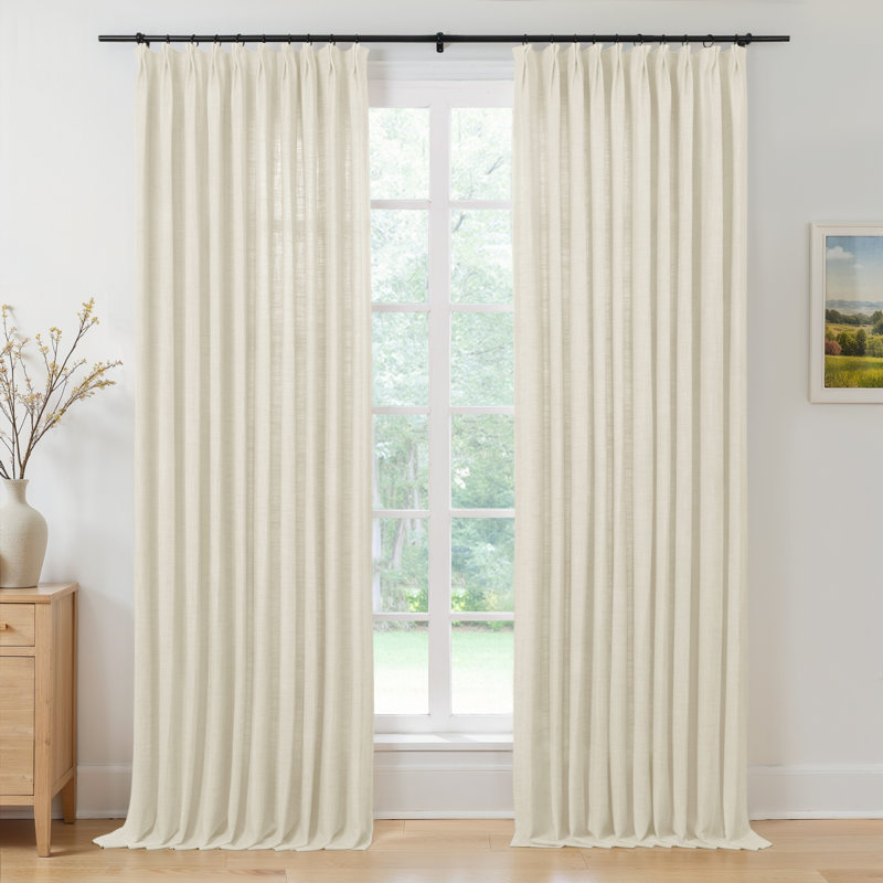 Rideau doublé Twopages, Gris beige, L 26 po x L 84 po