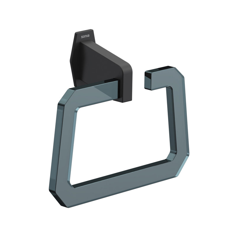 Tabares Towel Ring, Black/Grey