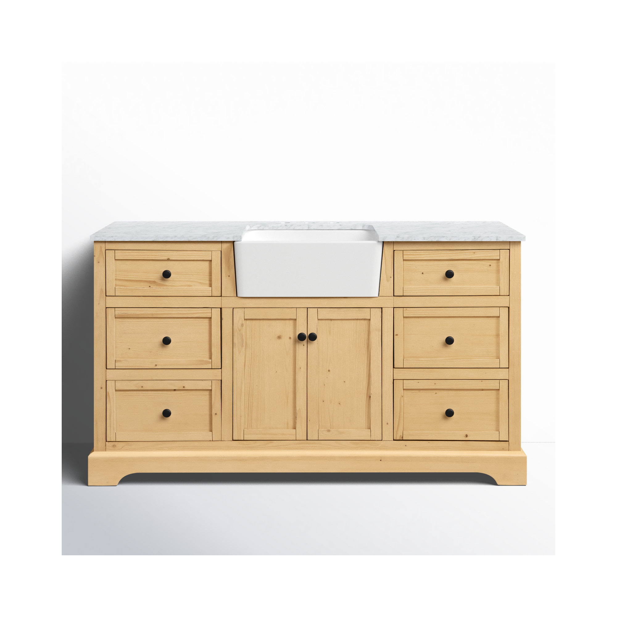 Pardue 60'' Single Bathroom Vanity, Light Brown