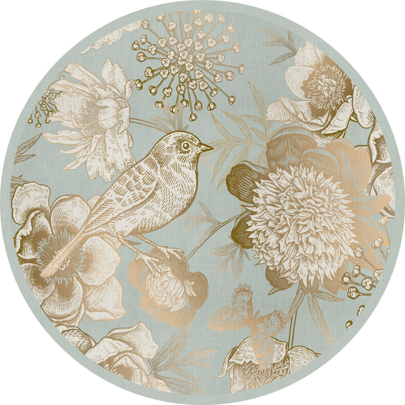 Burnest Vinyl Machine Printed Area Rug, Round 200cm