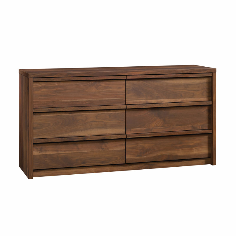 Holtzlander 60.71" W 6-Drawer Manufactured Wood Dresser, Grand Walnut