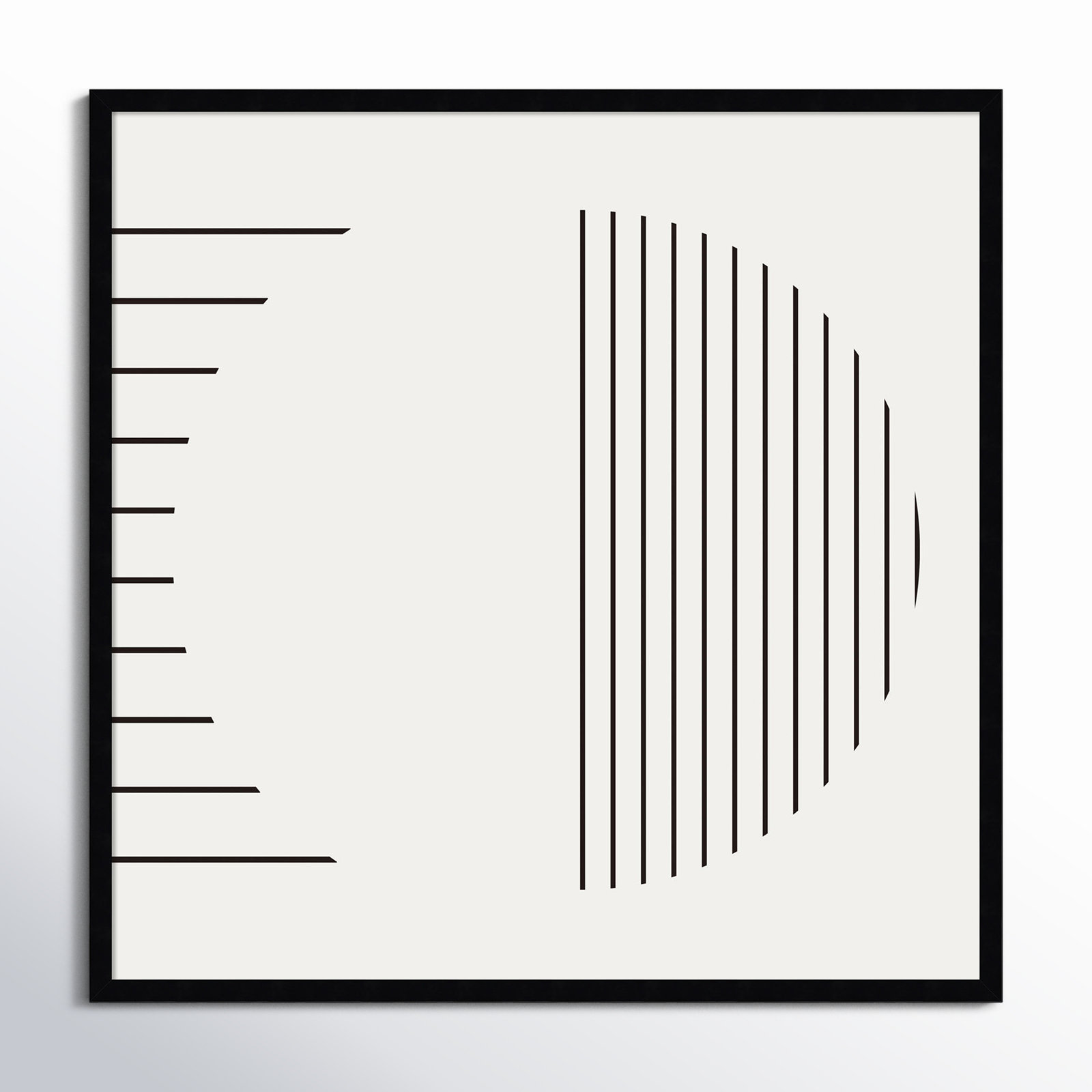 Modern Statement Stripes 1 by The Creative Bunch Studio, Black, 33" H x 33" W x 1" D