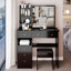 Ensemble de meuble-lavabo de 37 po avec tabouret