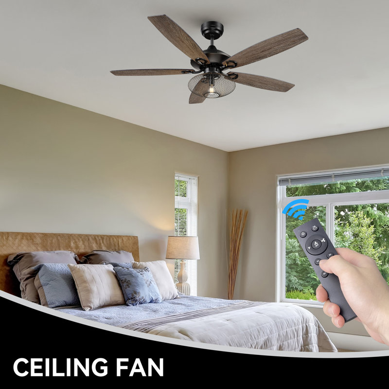 Ventilateur de plafond 52 po avec ensemble d'éclairage