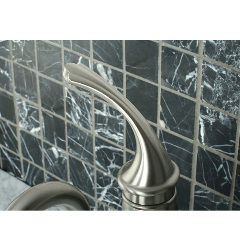 Robinet pour vasque à poignée simple 1 trou Kingston Brass Georgian, Nickel brossé