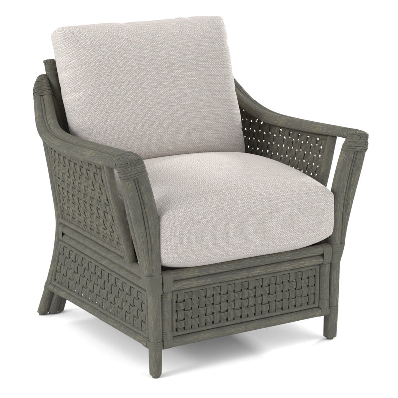 Boca Upholstered Armchair, White Textured Performance; 0865-91, Greystone