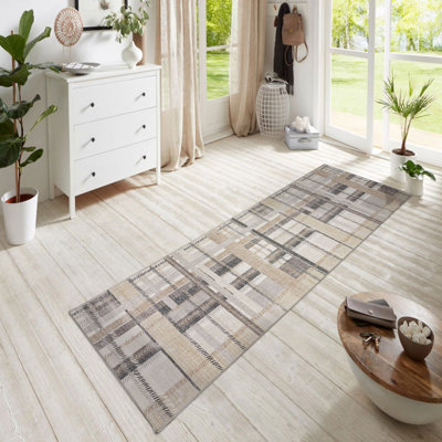 Tapis ivoire / beige / gris NELE