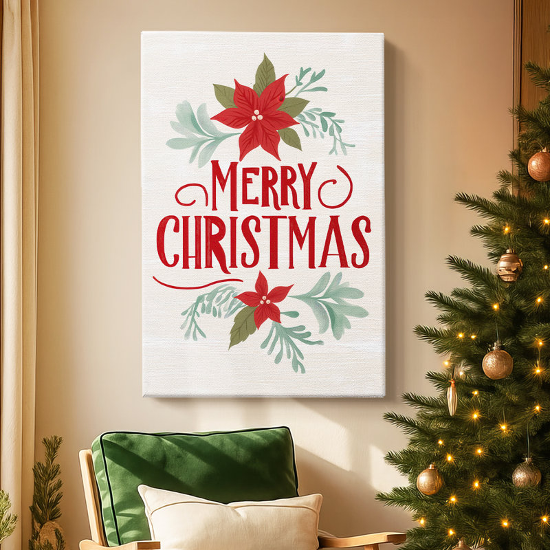 Paroisse de sapin cramoisi - Toile tendue avec châssis de qualité supérieure, H 18 po x l 12 po