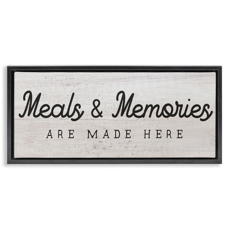 Art mural sur toile flottant encadré noir "Meal & Memories" par Daphne Polselli, Cadre flottant noir de jais