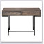Bureau d'ordinateur moderne en bois récupéré d'aspect bois avec tiroirs de rangement pour le bureau personnel et l'ordinateur portable, alliant style et fonctionnalité.