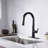 Ardua Collection High-Arc Single Handle Kitchen/Bar Faucet with 2-Function Pull-Down Spout Sprayer - Matte Black-57377733
