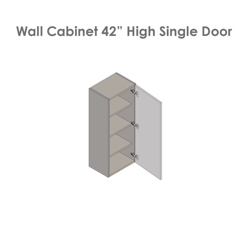 Armoire murale ouverte standard ouverte en panneau de particules de 42 po de haut prête à assembler, H 42 po x l 9 po