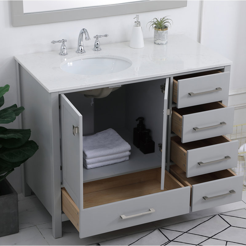 Ensemble de meuble-lavabo simple 42 po Irene, Gris