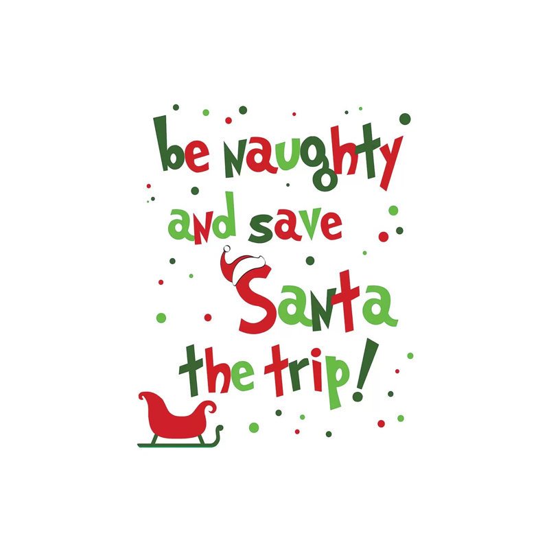 Be Naughty by Anna Quach - Wrapped Canvas Print, 30.48cm H x 30.48cm W