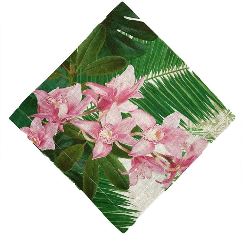 Floral Linen Square Napkins