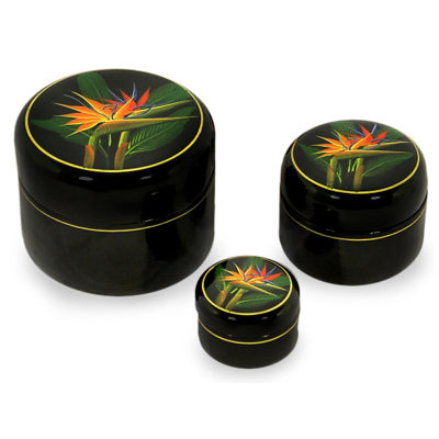 3 Piece Handmade Lacquer Decorative Box Set