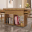 Bureau rectangulaire en bois massif avec 2 tiroirs Burlywood-552235237
