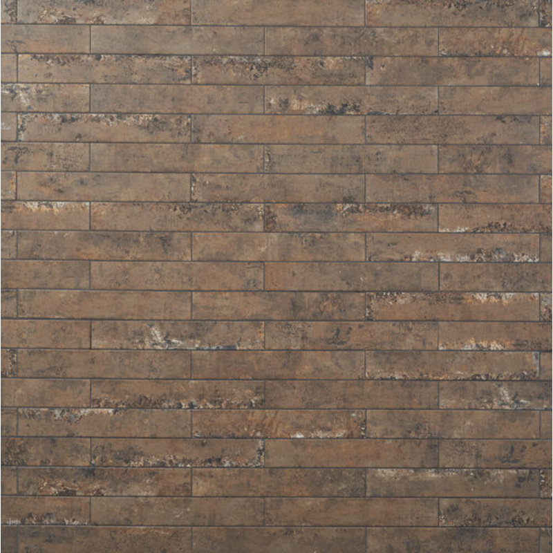 Portrait 2X14 Matte Porcelain Subway Tile, Copper