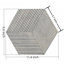 Carreau de marbre hexagonal naturel, 1 boîte, 12 pièces
