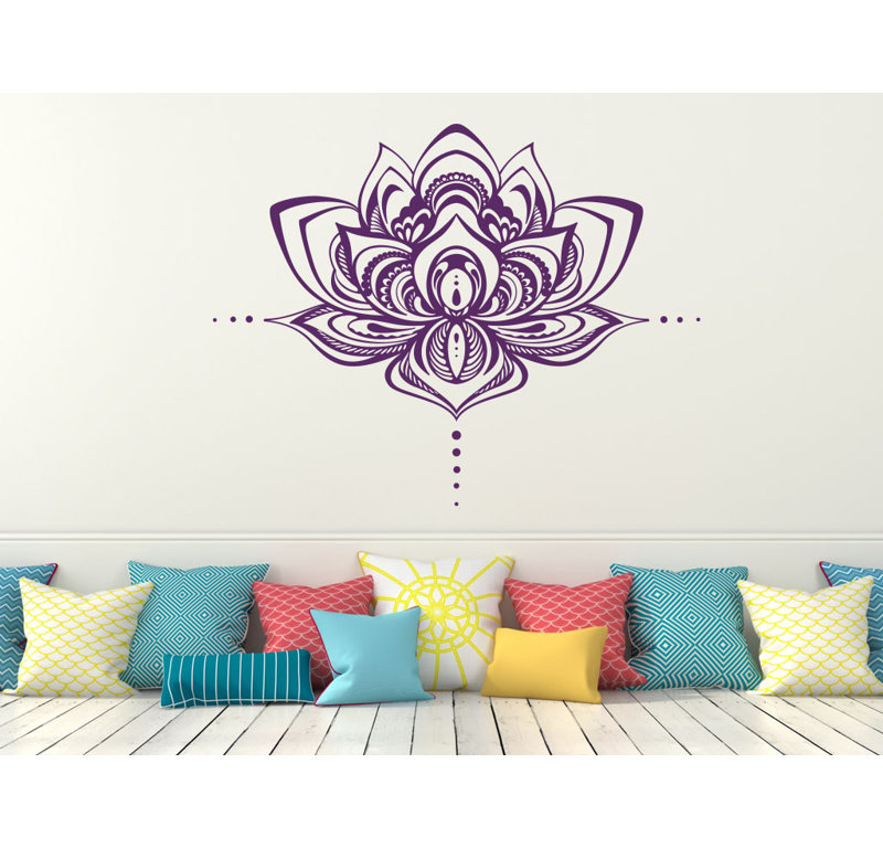 Décalcomanie murale fleur lotus Natazhat, Lilas