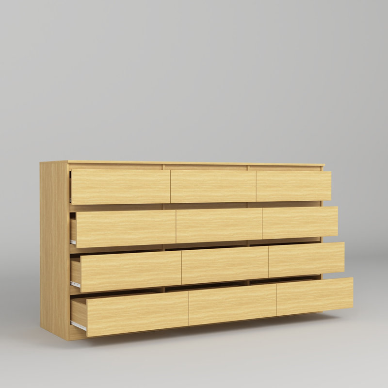 Commode double 12 tiroirs, Oak