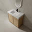 Meuble-lavabo autoportant avec lavabo en résine