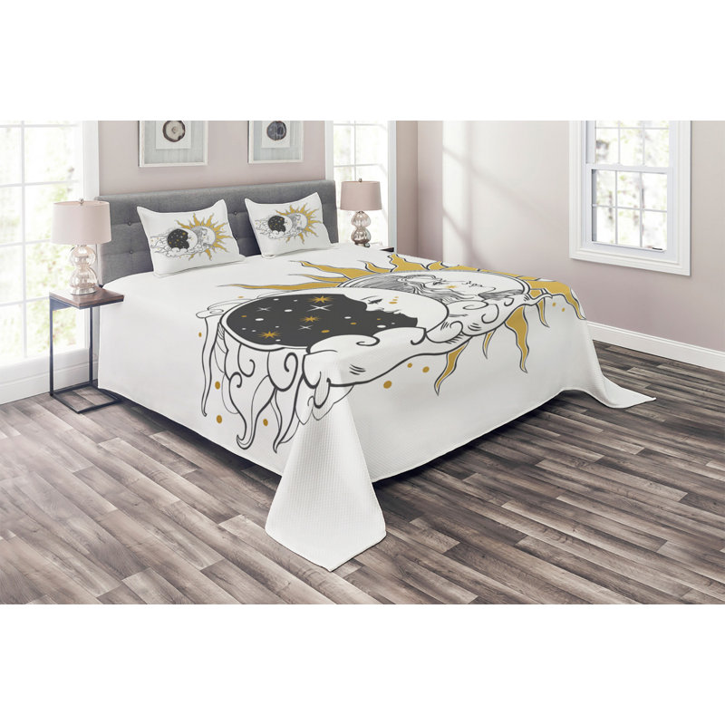 Polyester Coverlet, King Bedspread + 2 Shams