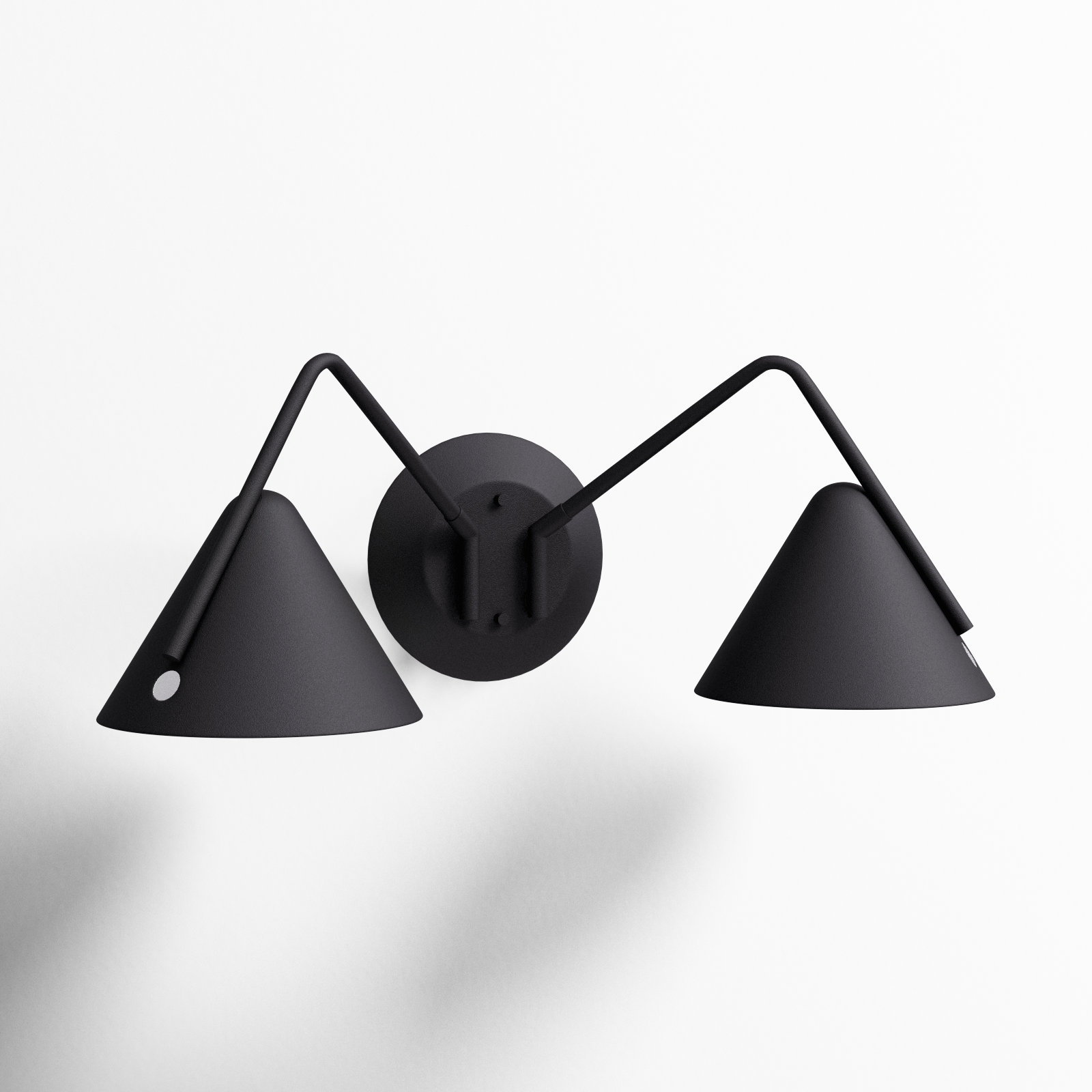 Dale Single Light Dimmable LED Armed Sconce, Black