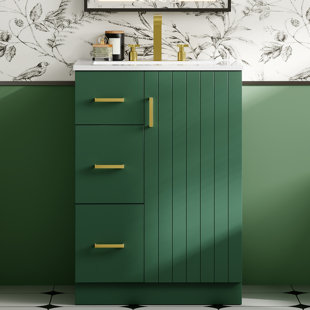 Meuble-lavabo 24 po avec lavabo, 2 tiroirs et portes à fermeture douce