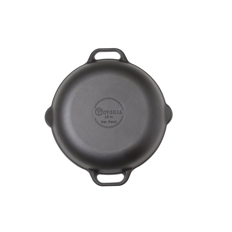 Victoria Victoria Cast Iron Skillet 12, Seasoned in the Cooking