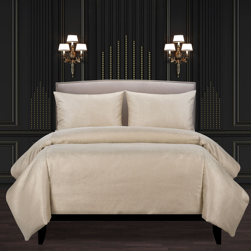 Effervescent Spa Luxury Duvet Cover, Twin Duvet Cover, Champagne