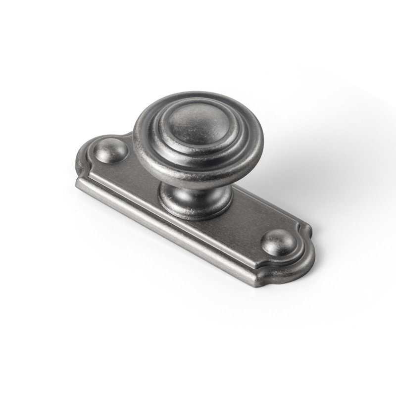 Bouton de porte rétro 1 1/3 po, Argent antique