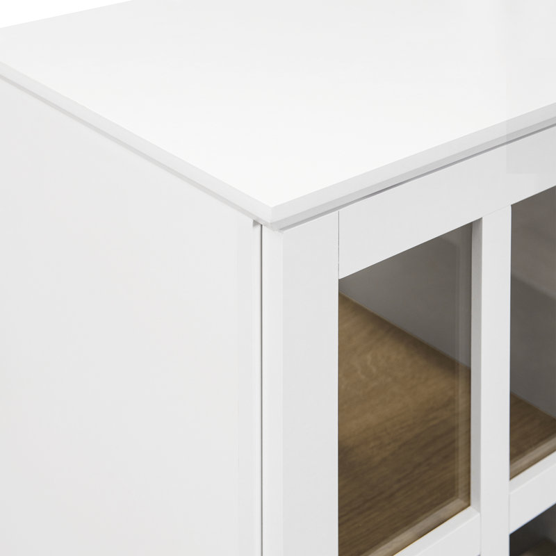 Macaire 80cm Bar Cabinet, White/Light Oak